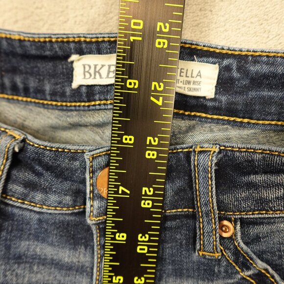 BKE Jeans Stella Slim Fit Low Rise Ankle Skinny Women's 26 Blue Denim Distressed - Picture 5 of 10